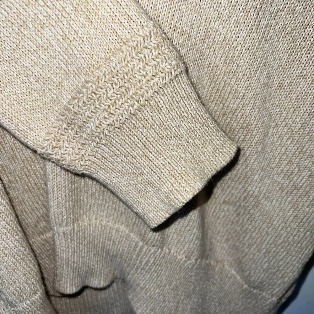 Ralph Lauren Womens Size  Medium Pullover Sweater Neutral Tan Knit Collared